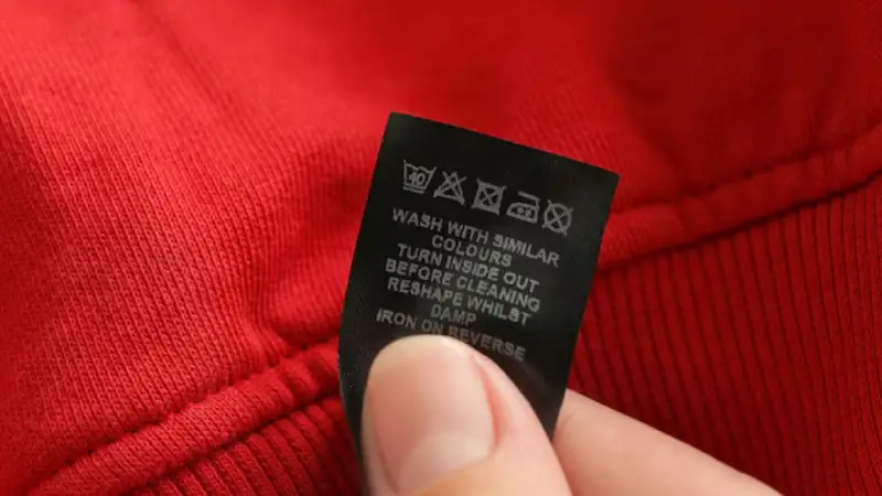 Custom woven care label